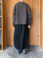 UNIVERSAL TISSU / リサイクルウールパイル リヨセルコットン裏毛 スナップカーディガン（ブラウンパイル）