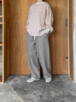 qiri / wool cashmere mix color crewneck knit  (light mix)