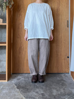 Vlas Blomme / C/L Panama Stripe　プルオーバー (Off White)