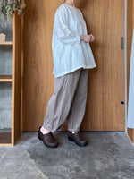 Vlas Blomme / C/L Panama Stripe　プルオーバー (Off White)