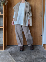 Vlas Blomme / C/L Panama Stripe　プルオーバー (Off White)