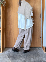 Vlas Blomme / C/L Panama Stripe　プルオーバー (Off White)