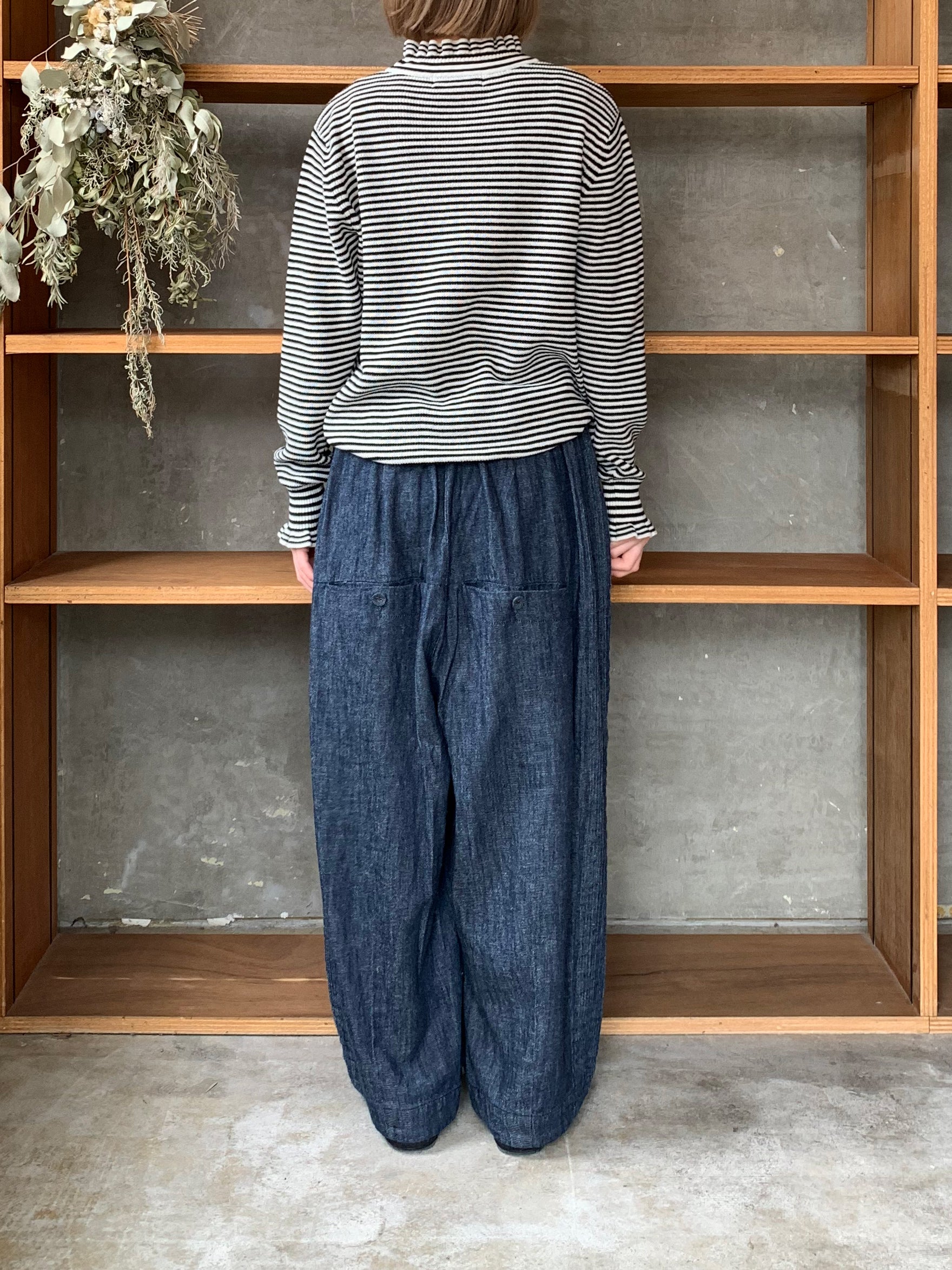 tumugu / ランダムリブニット フリルハイネック（BORDER）