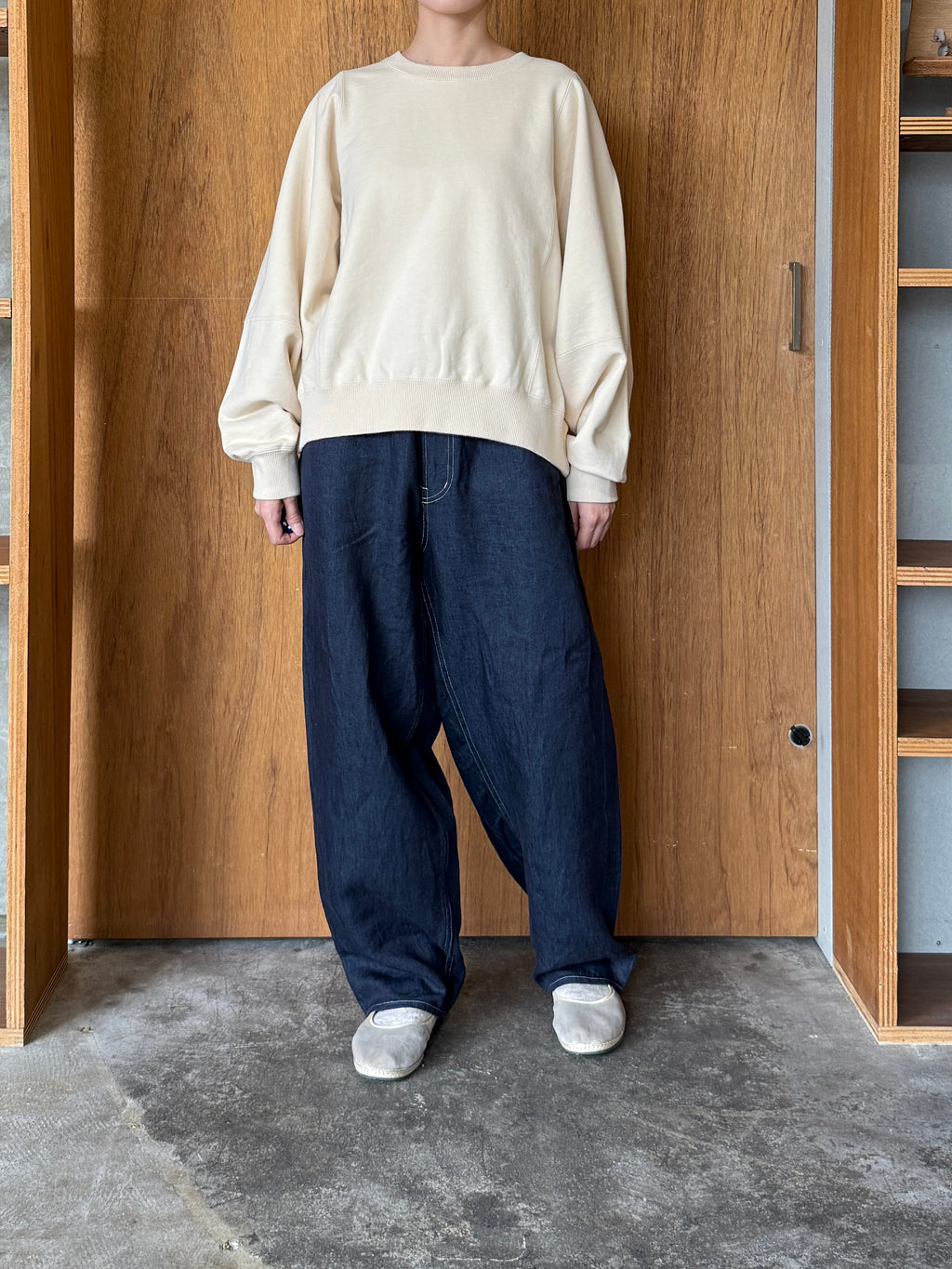 Vlas Blomme / KL Denim テーパードパンツ(Navy)