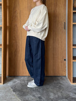 OTOAA / GARMENT DYE SWEAT CREW NECK (BUTTER)