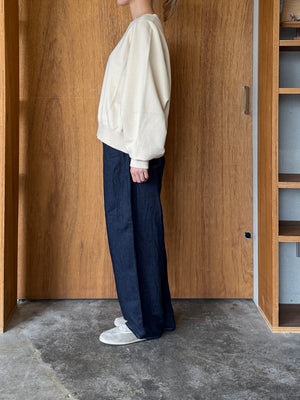 OTOAA / GARMENT DYE SWEAT CREW NECK (BUTTER)