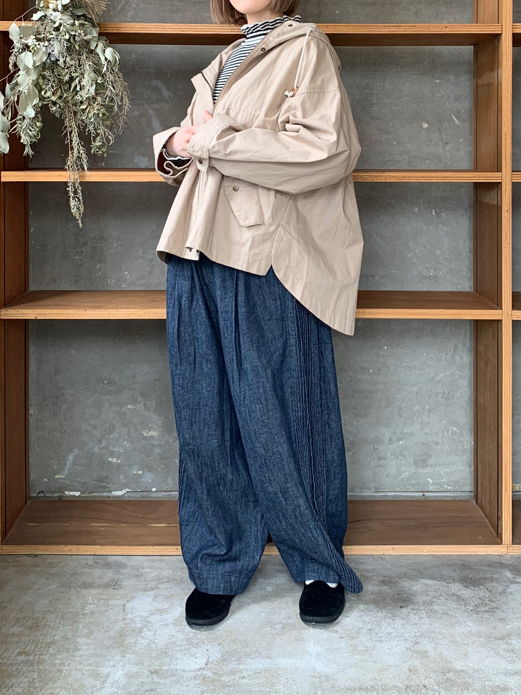 tumugu / ランダムリブニット フリルハイネック（BORDER）