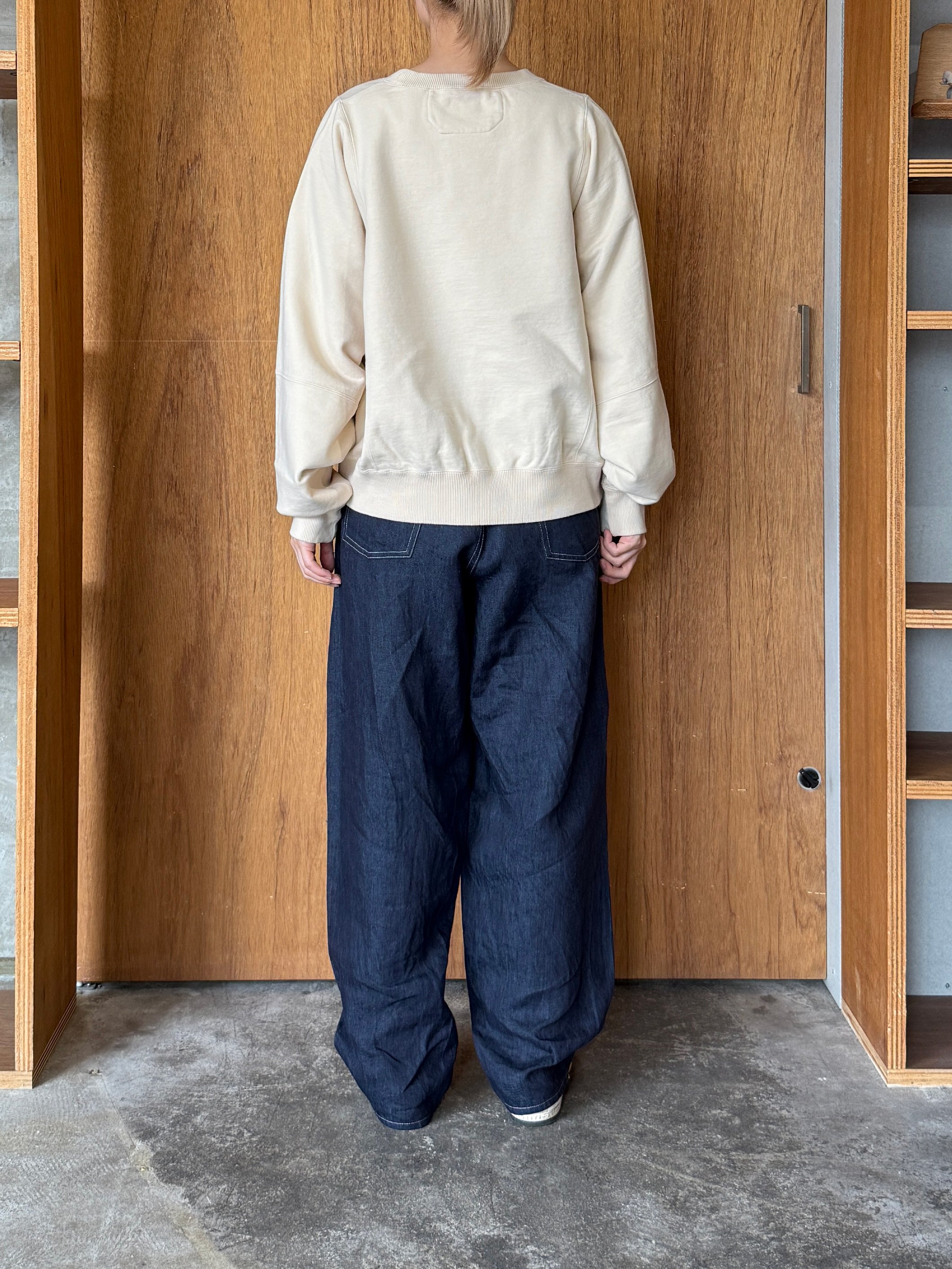 OTOAA / GARMENT DYE SWEAT CREW NECK (BUTTER)
