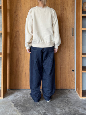 OTOAA / GARMENT DYE SWEAT CREW NECK (BUTTER)