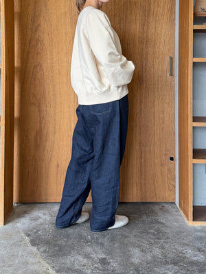 OTOAA / GARMENT DYE SWEAT CREW NECK (BUTTER)