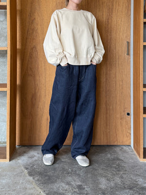 OTOAA / GARMENT DYE SWEAT CREW NECK (BUTTER)