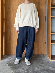 OTOAA / GARMENT DYE SWEAT CREW NECK (BUTTER)