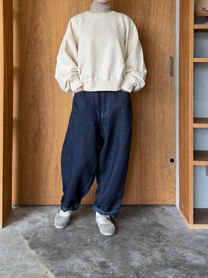 OTOAA / GARMENT DYE SWEAT CREW NECK (BUTTER)
