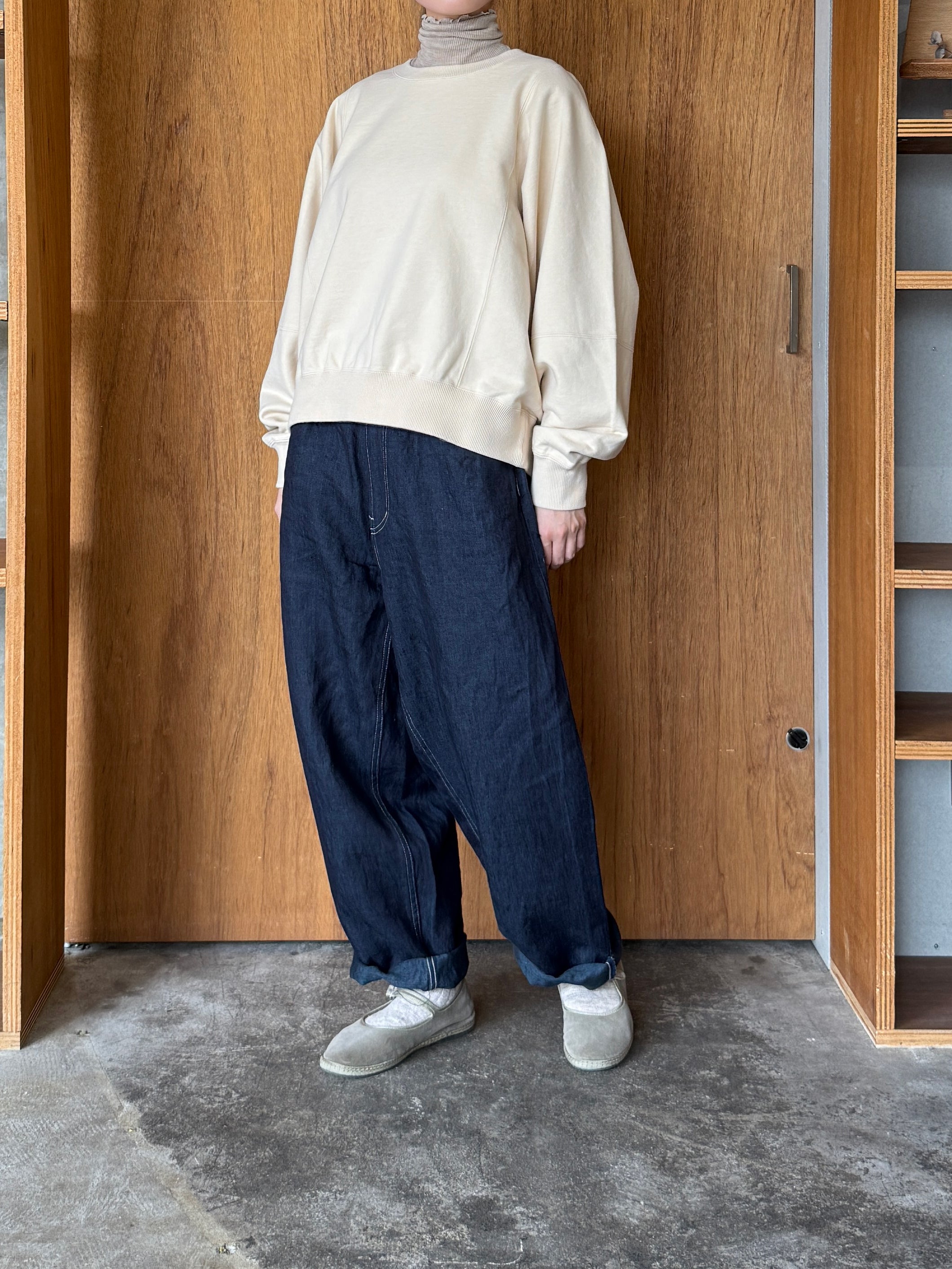 Vlas Blomme / KL Denim テーパードパンツ(Navy)