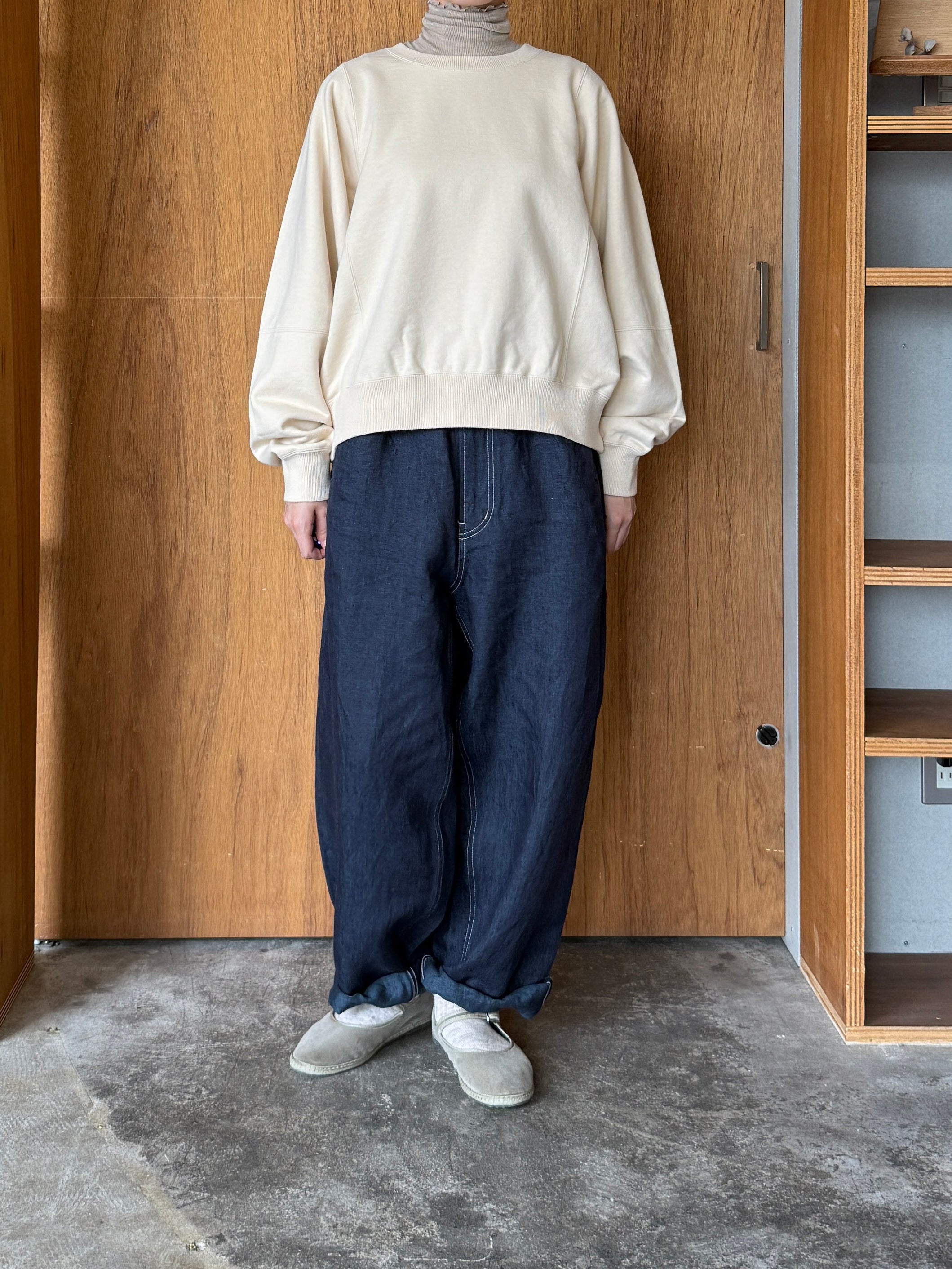Vlas Blomme / KL Denim テーパードパンツ(Navy)