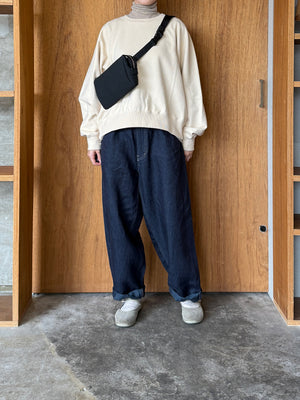 OTOAA / GARMENT DYE SWEAT CREW NECK (BUTTER)
