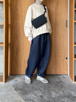OTOAA / GARMENT DYE SWEAT CREW NECK (BUTTER)