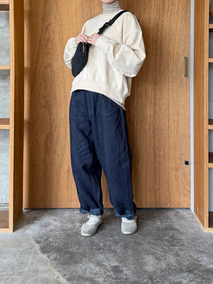 OTOAA / GARMENT DYE SWEAT CREW NECK (BUTTER)