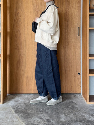 OTOAA / GARMENT DYE SWEAT CREW NECK (BUTTER)