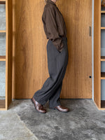 suzuki takayuki / one-piece shawl-collar shirt Ⅱ（burnt umber）
