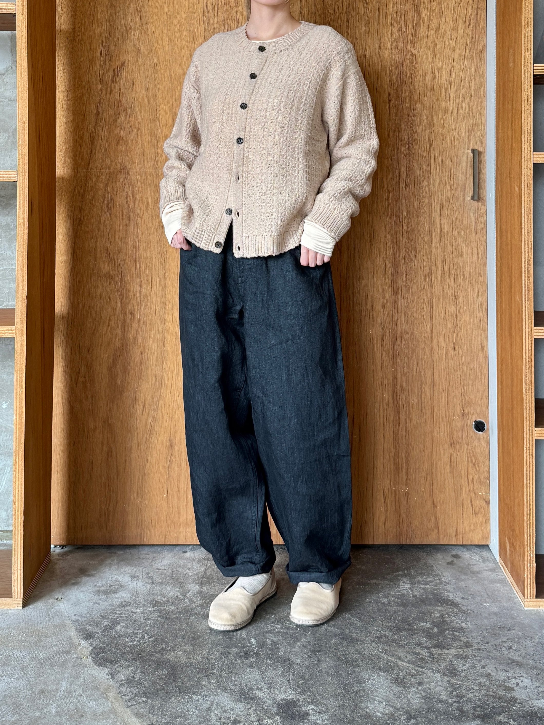 Vlas Blomme / KL Denim テーパードパンツ(Black)
