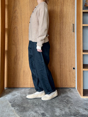 Vlas Blomme / KL Denim テーパードパンツ(Black)