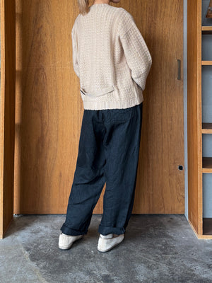 Vlas Blomme / KL Denim テーパードパンツ(Black)