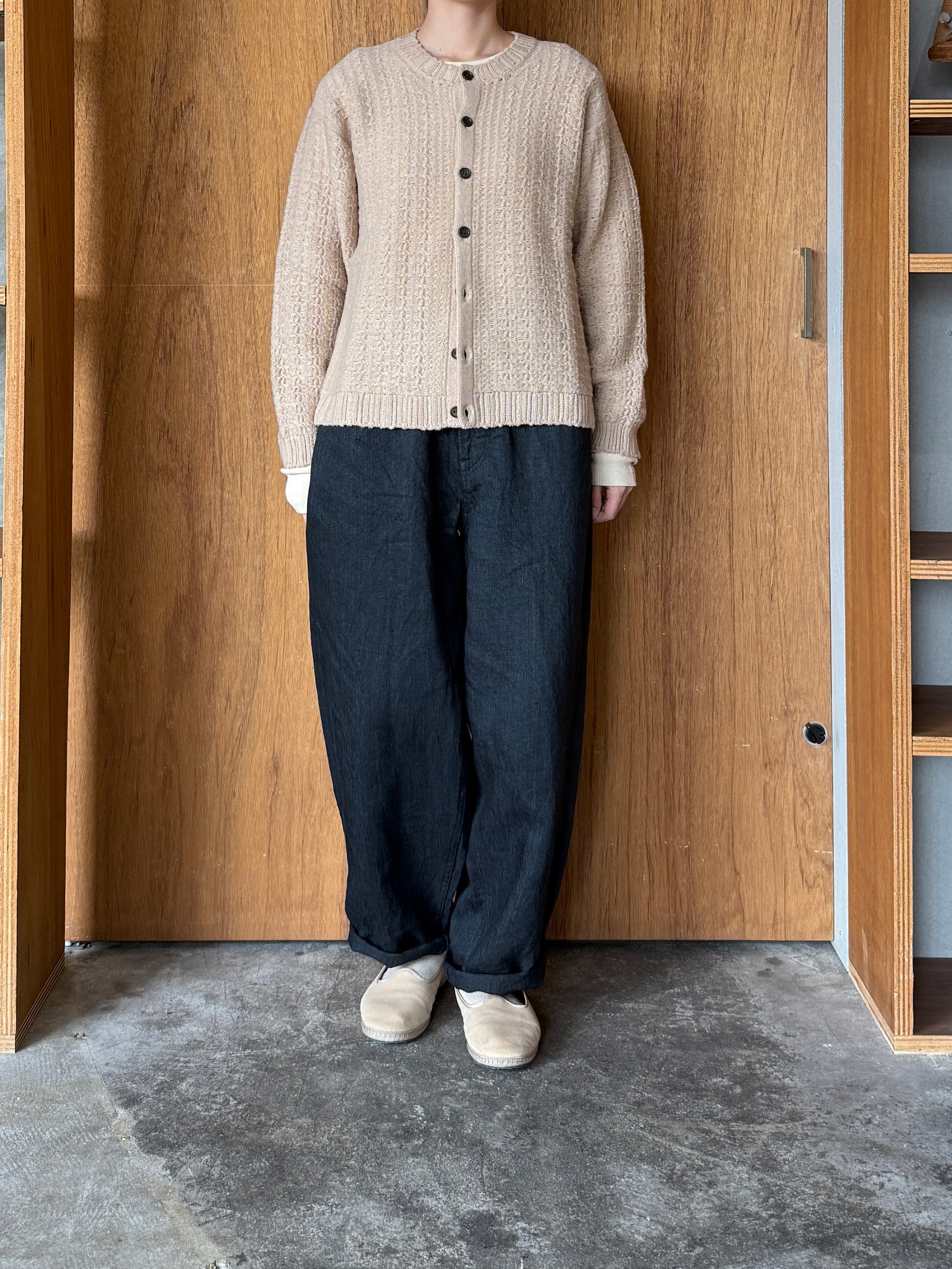 Vlas Blomme / KL Denim テーパードパンツ(Black)