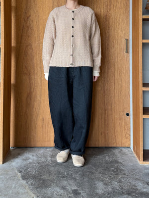 Vlas Blomme / KL Denim テーパードパンツ(Black)