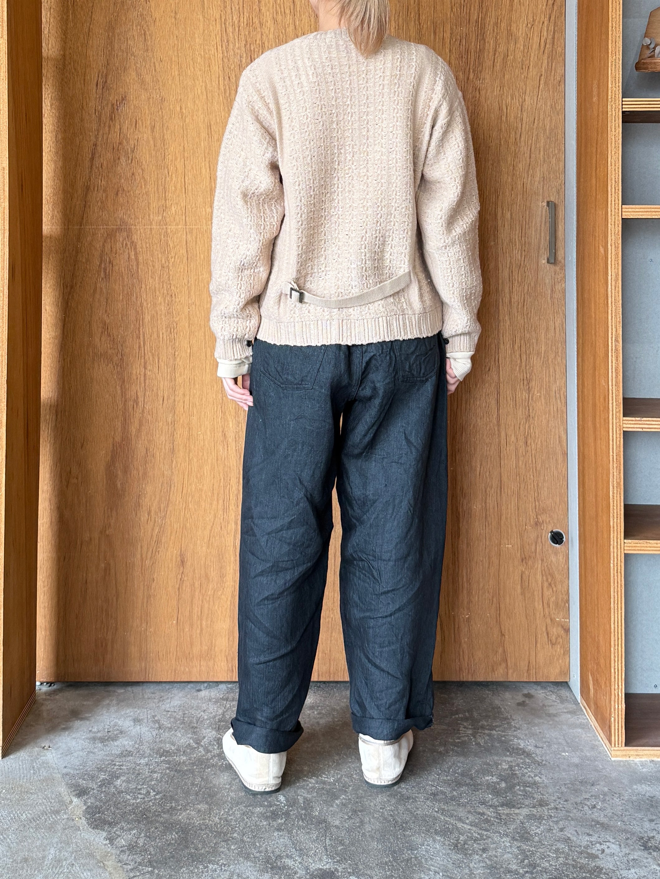 Vlas Blomme / KL Denim テーパードパンツ(Black)