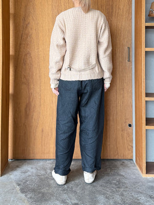 Vlas Blomme / KL Denim テーパードパンツ(Black)