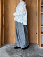 tumugu / カラップボーダージャガード ボートネックワイドプルオーバー（KINARI）