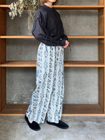 qiri / mix yarn jacquard gather pants（ミント）