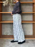 qiri / mix yarn jacquard gather pants（ミント）