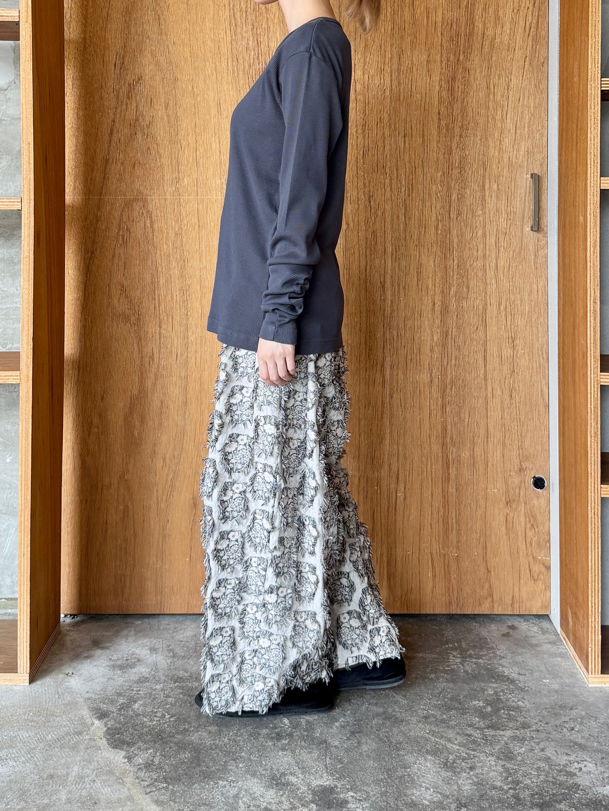 OTOAA / GARMENT DYE TEREKO CREW NECK (GRAPHITE)