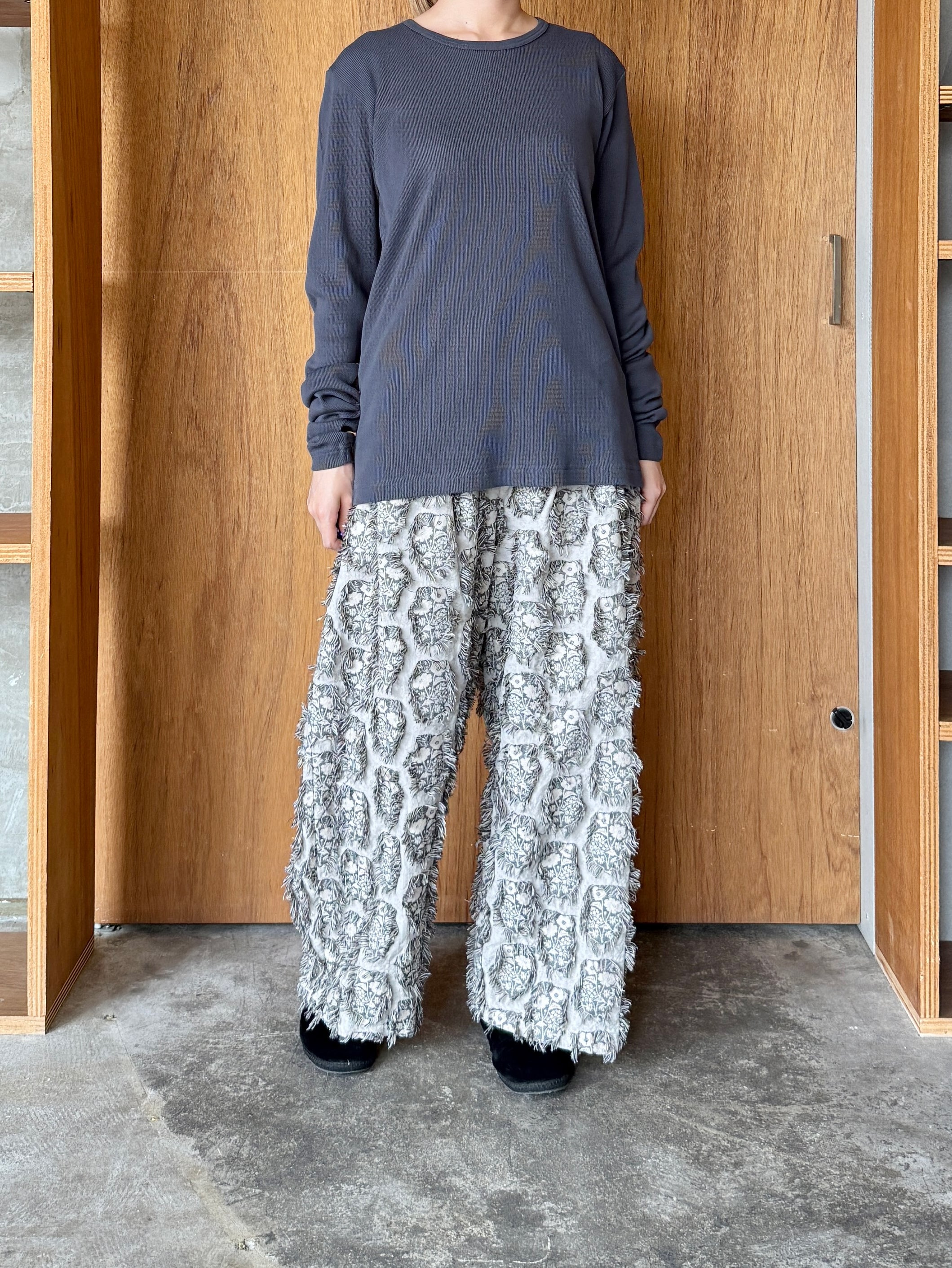 OTOAA / GARMENT DYE TEREKO CREW NECK (GRAPHITE)