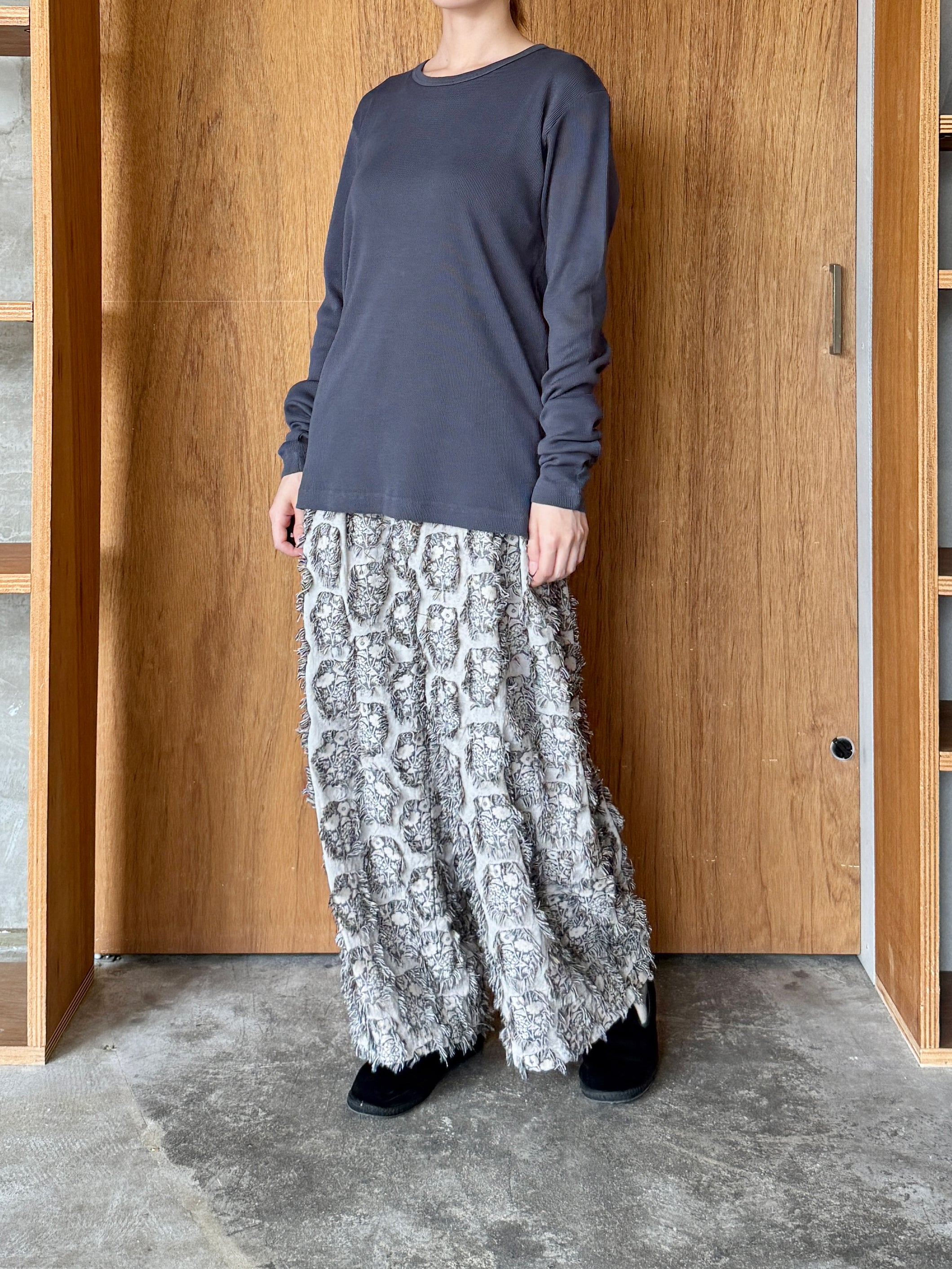 OTOAA / GARMENT DYE TEREKO CREW NECK (GRAPHITE)