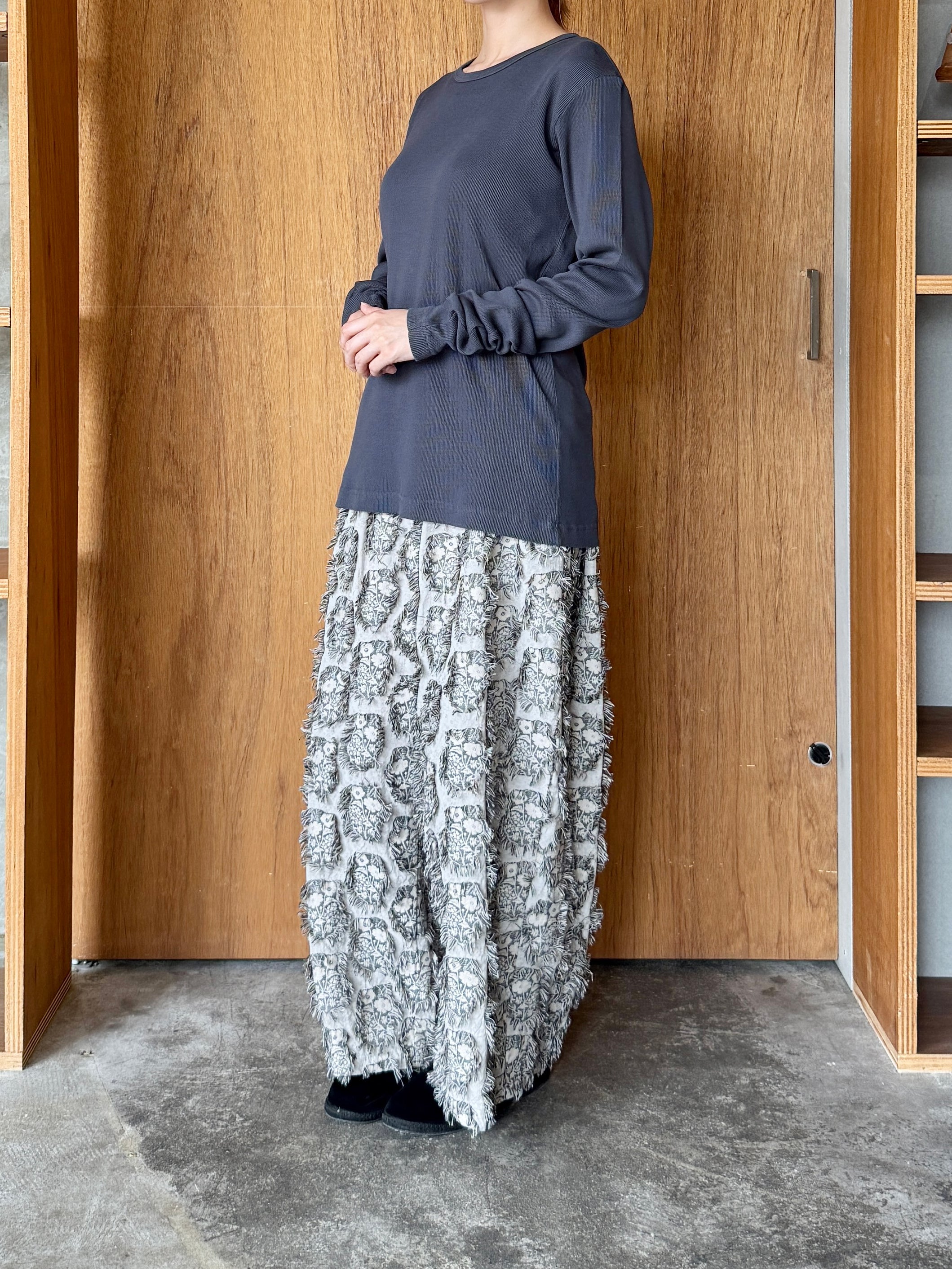 OTOAA / GARMENT DYE TEREKO CREW NECK (GRAPHITE)