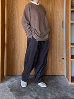 TISSU / オーガニックコットンパイル  クルーネックPO（モカ）