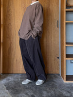 TISSU / オーガニックコットンパイル  クルーネックPO（モカ）