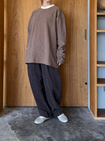 TISSU / オーガニックコットンパイル  クルーネックPO（モカ）