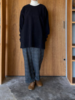 TISSU / オーガニックコットンパイル クルーネックPO（クロ）