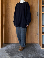 TISSU / オーガニックコットンパイル クルーネックPO（クロ）