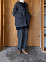 TISSU / クォーターニット Vネックカーディガン（チャコール）