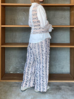 qiri / mix yarn jacquard vest (ピンク)