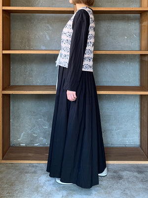 qiri / mix yarn jacquard vest (ピンク)