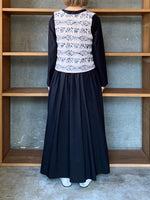 qiri / mix yarn jacquard vest (ピンク)