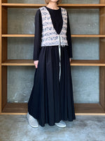 qiri / mix yarn jacquard vest (ピンク)