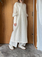 qiri / 花吹雪 jacquard frill one-piece (ベージュ)