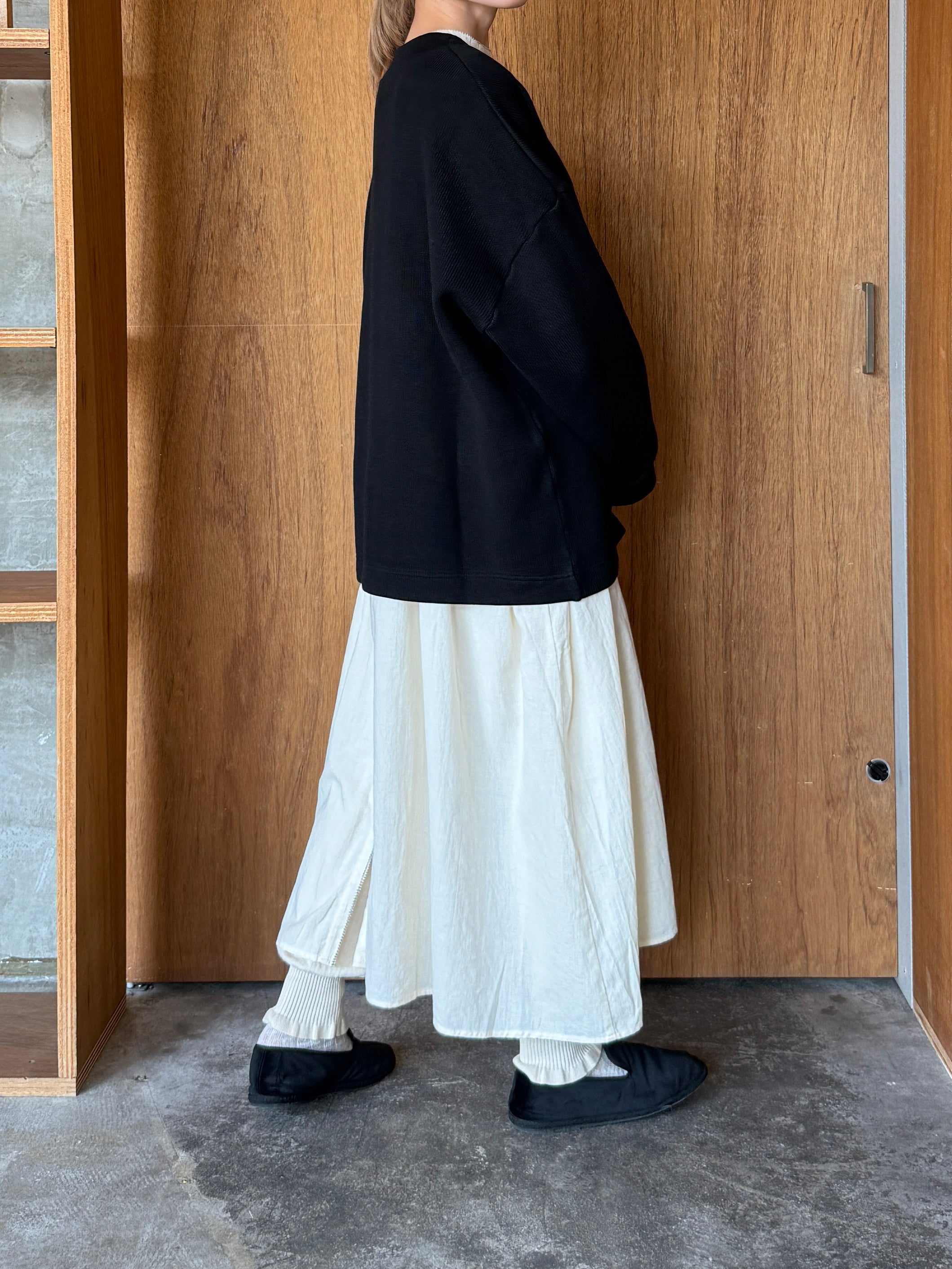 TISSU / クォーターニット Vネックカーディガン（クロ）